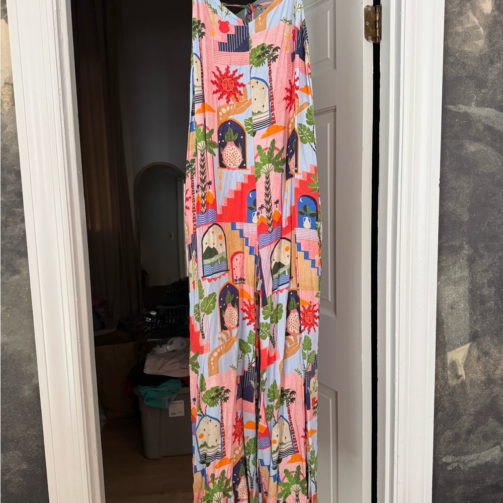 Anthropologie Multicolor Patterned Jumpsuit